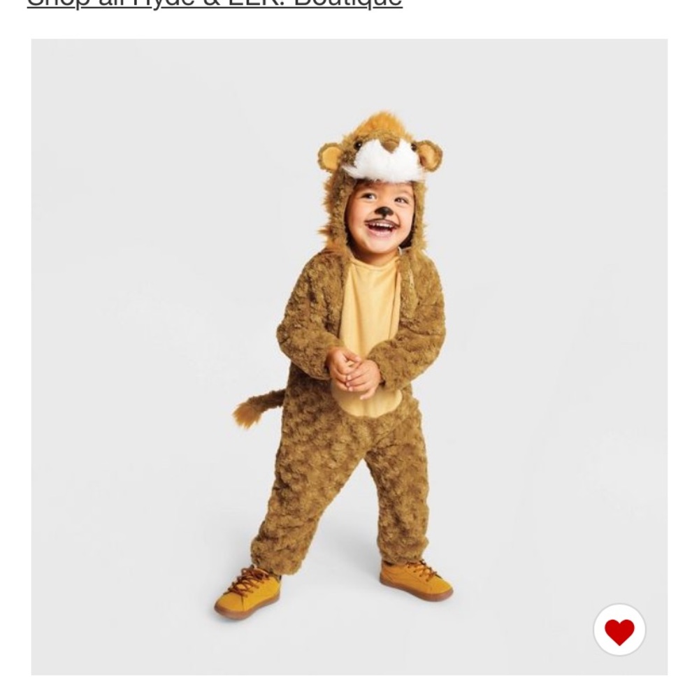 ToddlerPlush lion Halloween jumpsuit costume 2-3T
